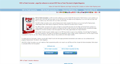 Desktop Screenshot of pdftoflashconverter.com